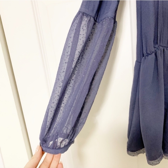 Free People Soul Serene Periwinkle Tiered Blouse S - Picture 3 of 4